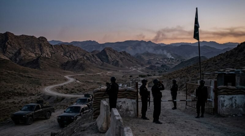 Pakistani security forces on alert during Pak Afghan war border tensions in Gulistan sector
